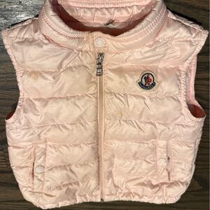 Moncler Amaury Packable Down Vest - Light Pink. Size 2Y